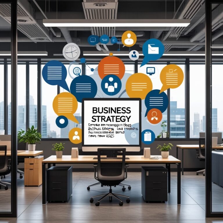 Business strategy illustration: Business Strategy remote team management in Business Strategy Blogs