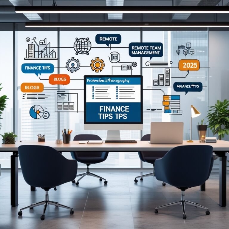 Business strategy illustration: Finance Tips remote team management in Finance Tips Blogs