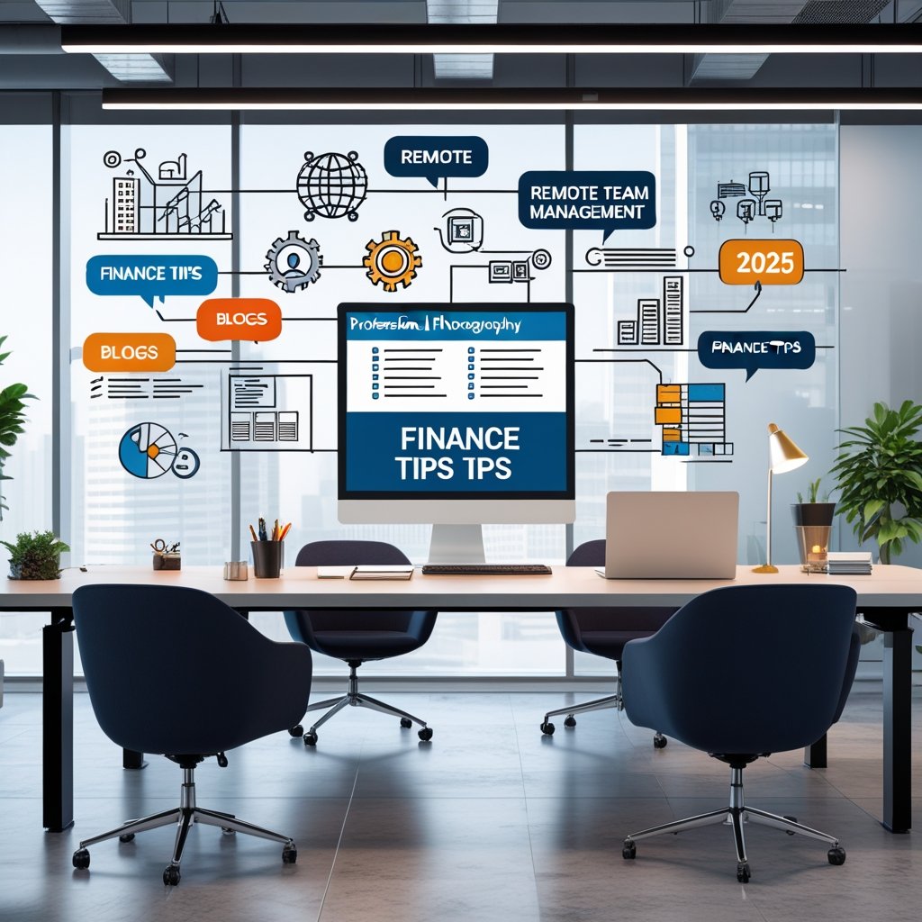 Business strategy illustration: Finance Tips remote team management in Finance Tips Blogs