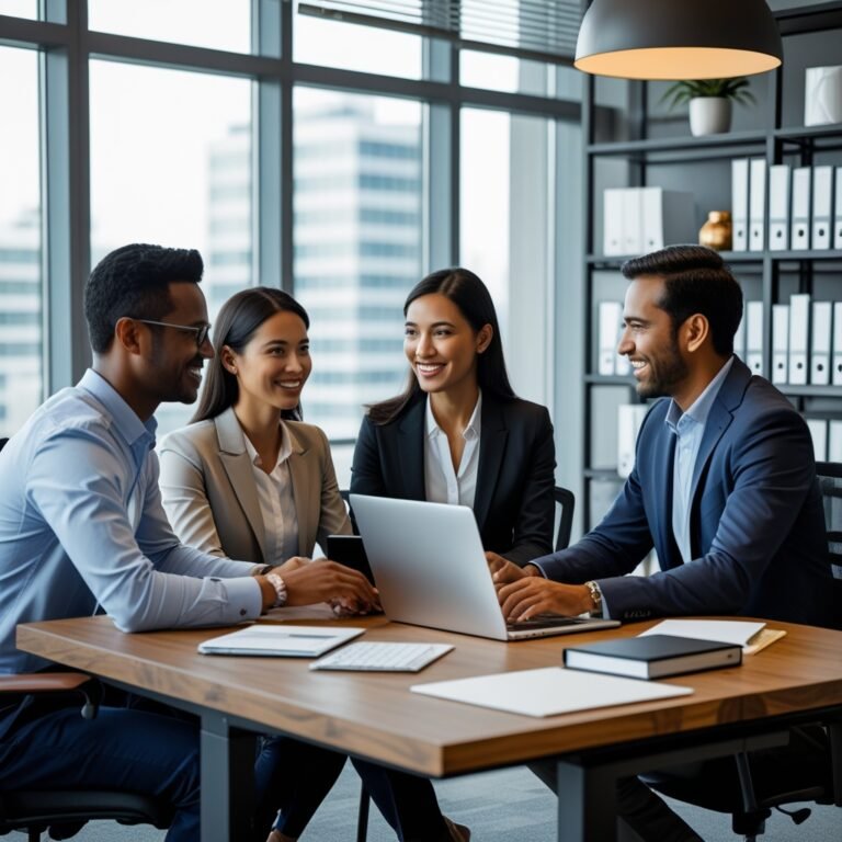 Business strategy illustration: Finance Tips remote team management in Finance Tips Blogs