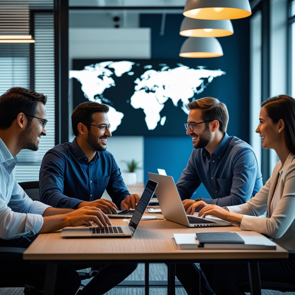 Business strategy illustration: HR Insights remote team management in HR Insights Blogs