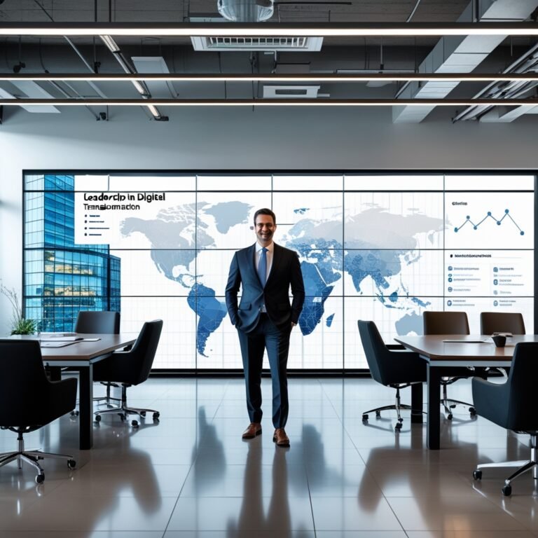 Business strategy illustration: Leadership digital transformation in Leadership Blogs