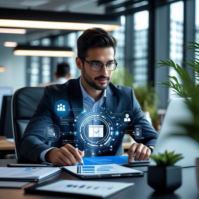 Business strategy illustration: Management digital transformation in Management Blogs