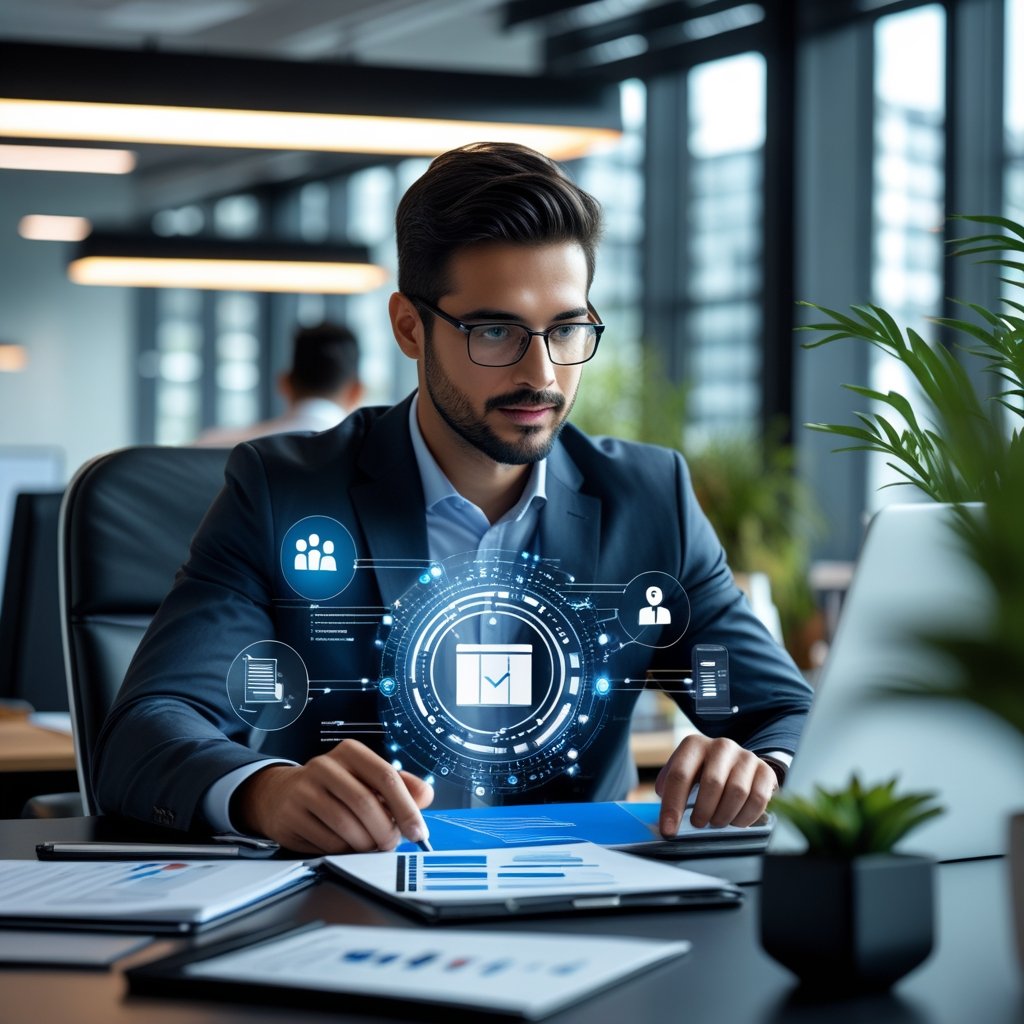 Business strategy illustration: Management digital transformation in Management Blogs