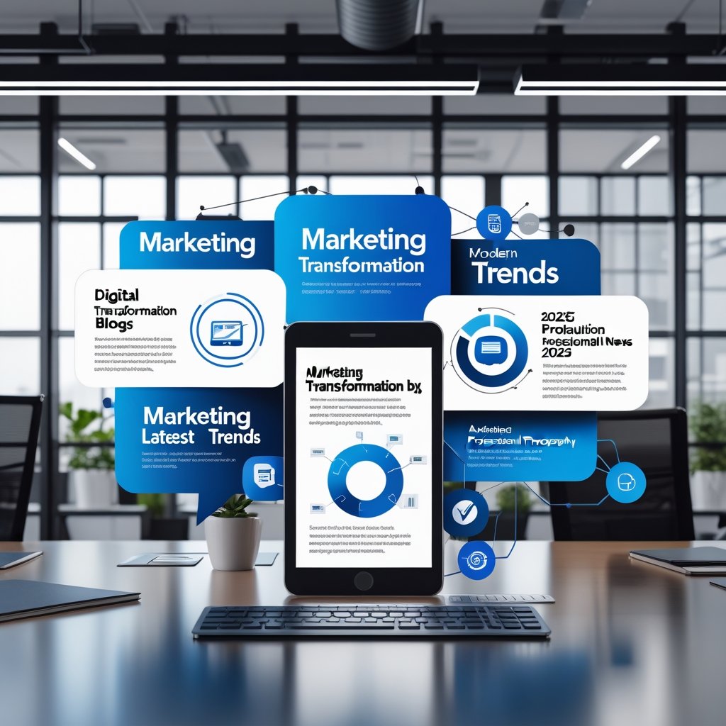 Business strategy illustration: Marketing digital transformation in Marketing Blogs