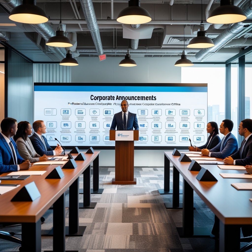 Business strategy illustration: Corporate Announcements business acquisitions in Corporate Announcements News