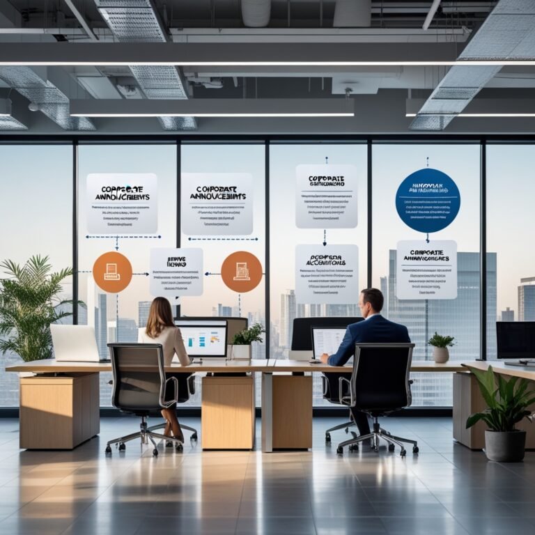 Business strategy illustration: Corporate Announcements mergers acquisitions in Corporate Announcements News