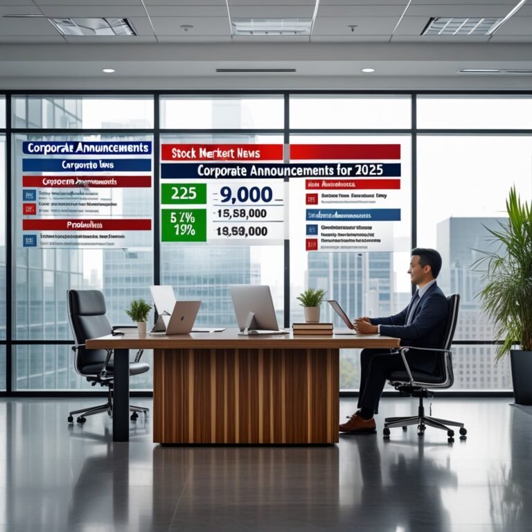 Business strategy illustration: Corporate Announcements stock market in Corporate Announcements News