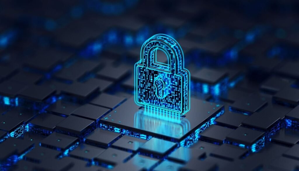Lock. Network Technology Concept