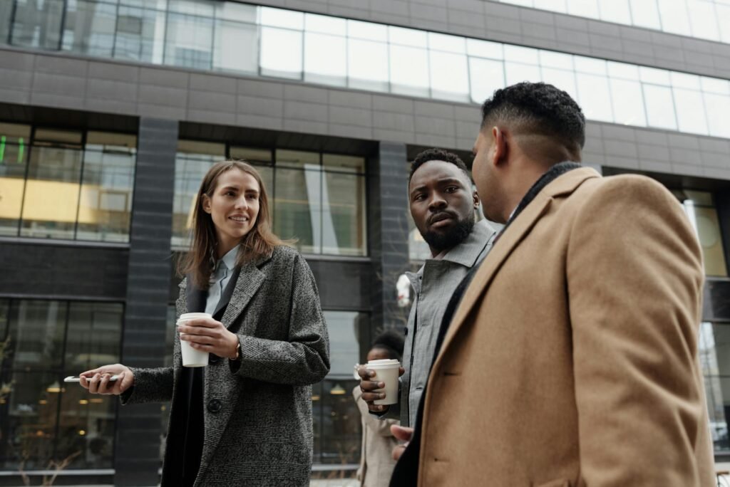 quarterly hr benchmarking - business professionals collaborating professional business image