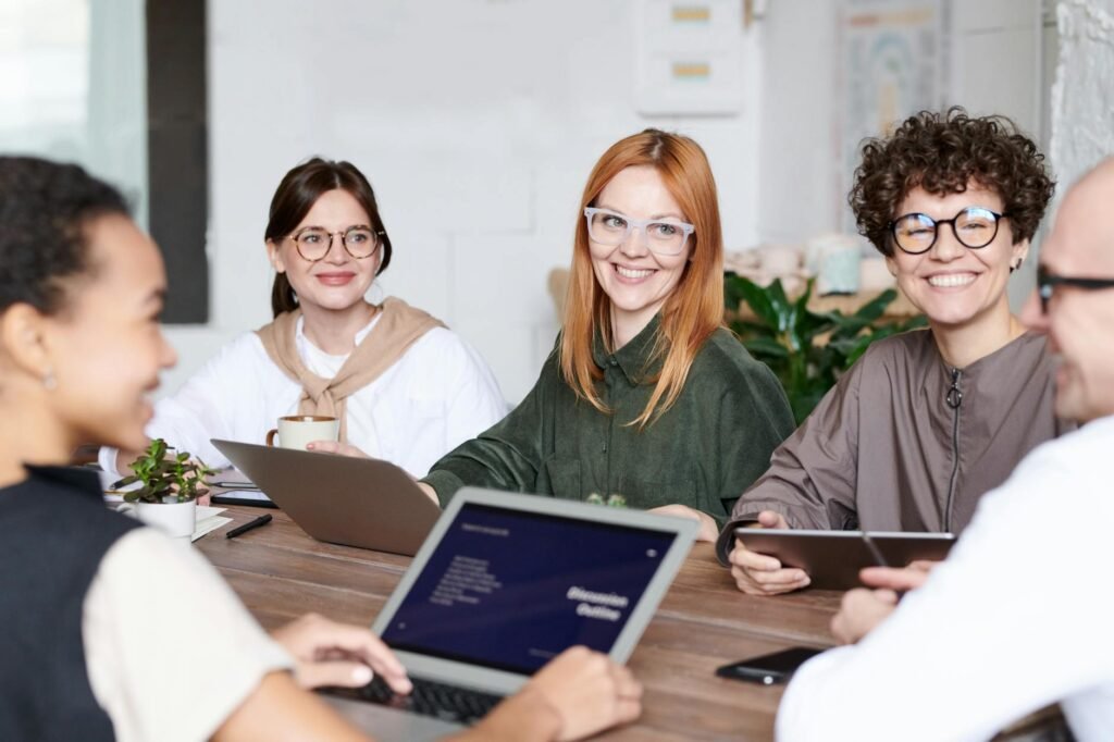 advertising industry control - business professionals meeting digital professional business image