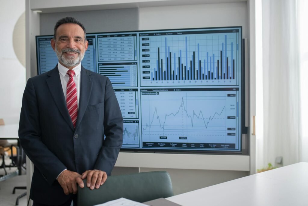 AI business risk CEOs - AI-driven business risk meeting professional business image