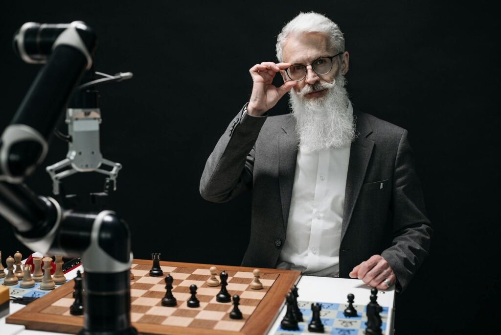 AI knowledge loss - AI replacing human expertise professional business image