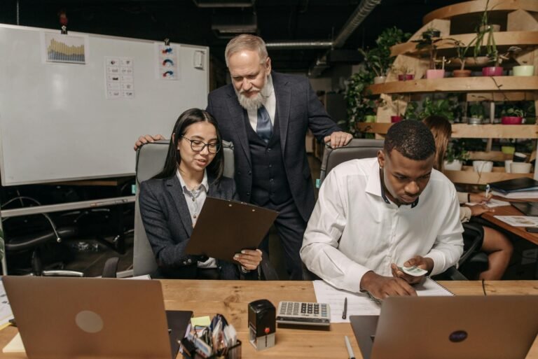 AI workforce management - AI-driven workforce management office professional business image