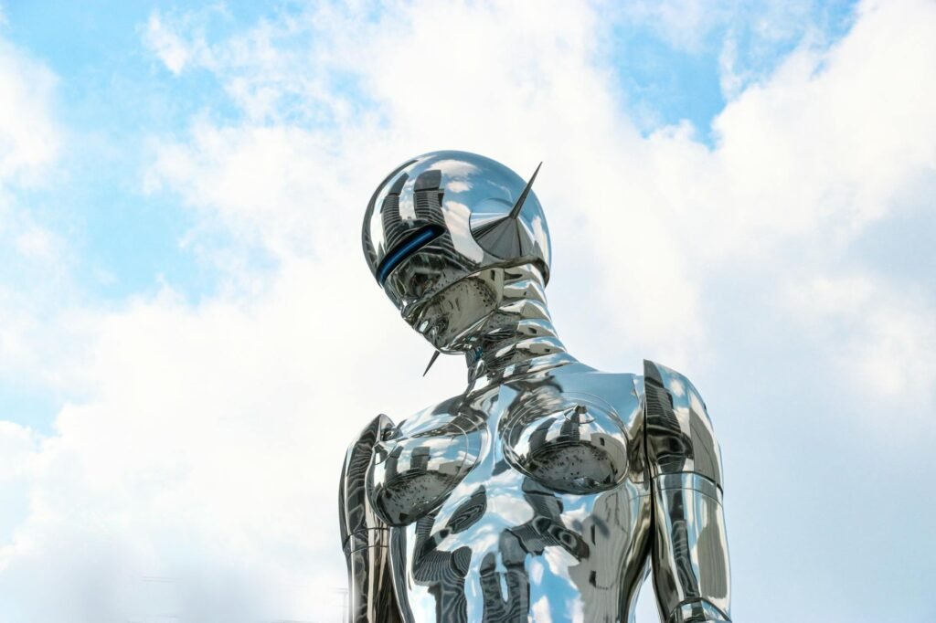 doomsday AI disaster - cyberpunk AI disaster in professional business image