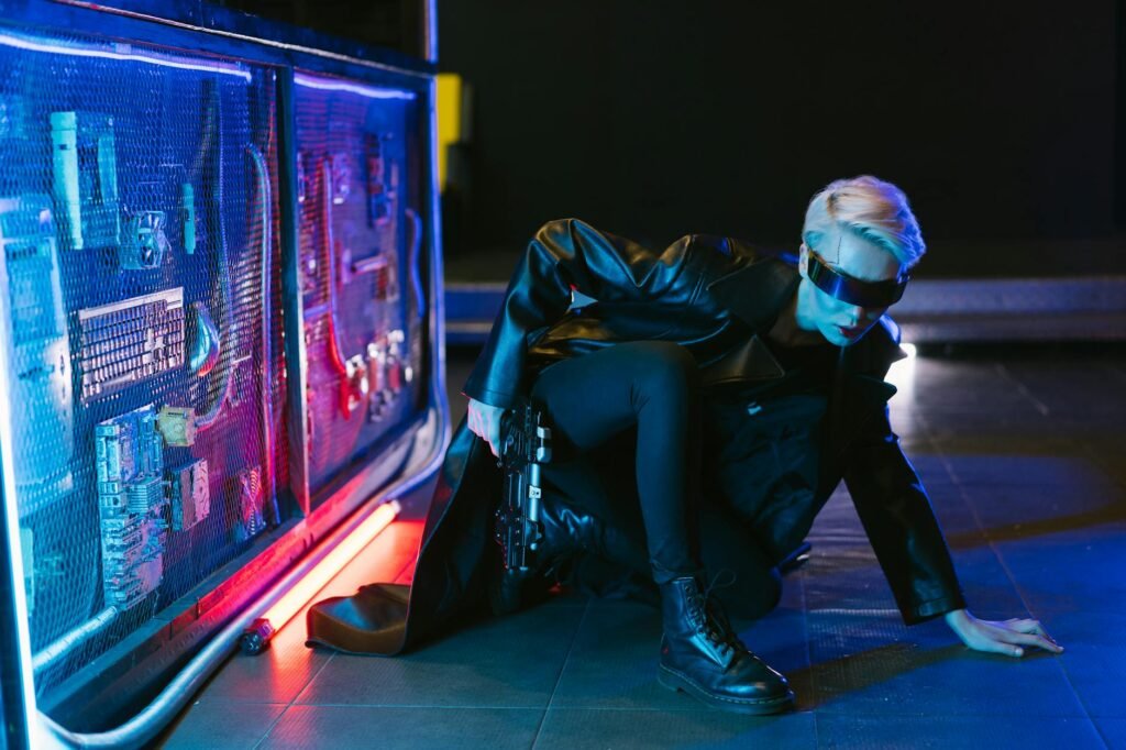 doomsday AI impact - cyberpunk dystopian tech disaster professional business image