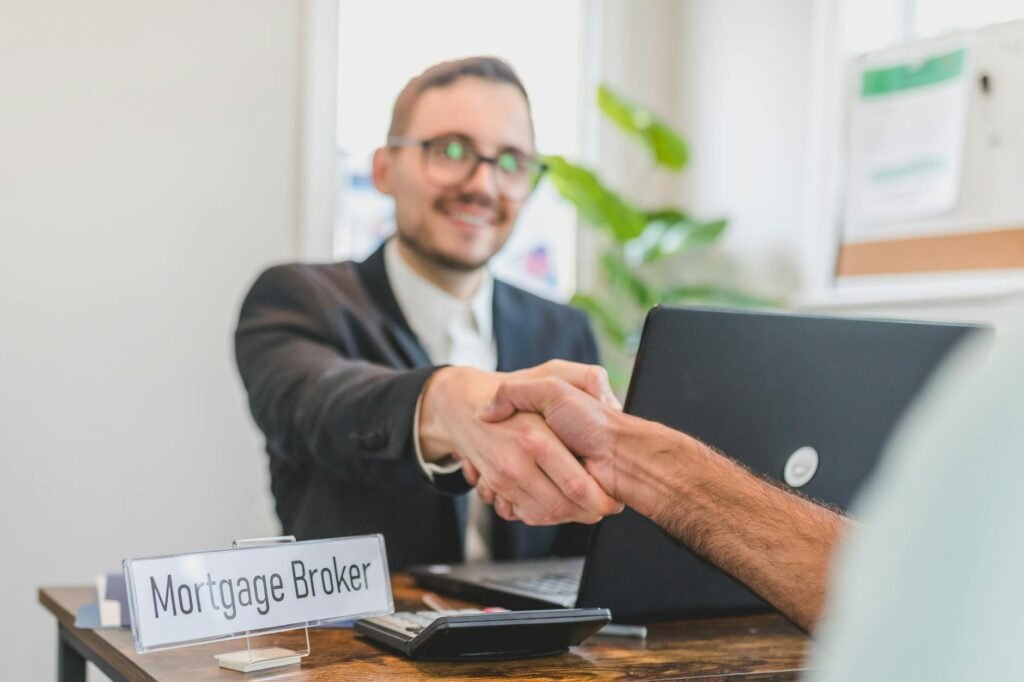 homebuyers mortgage-rates - corporate mortgage broker negotiation" professional business image