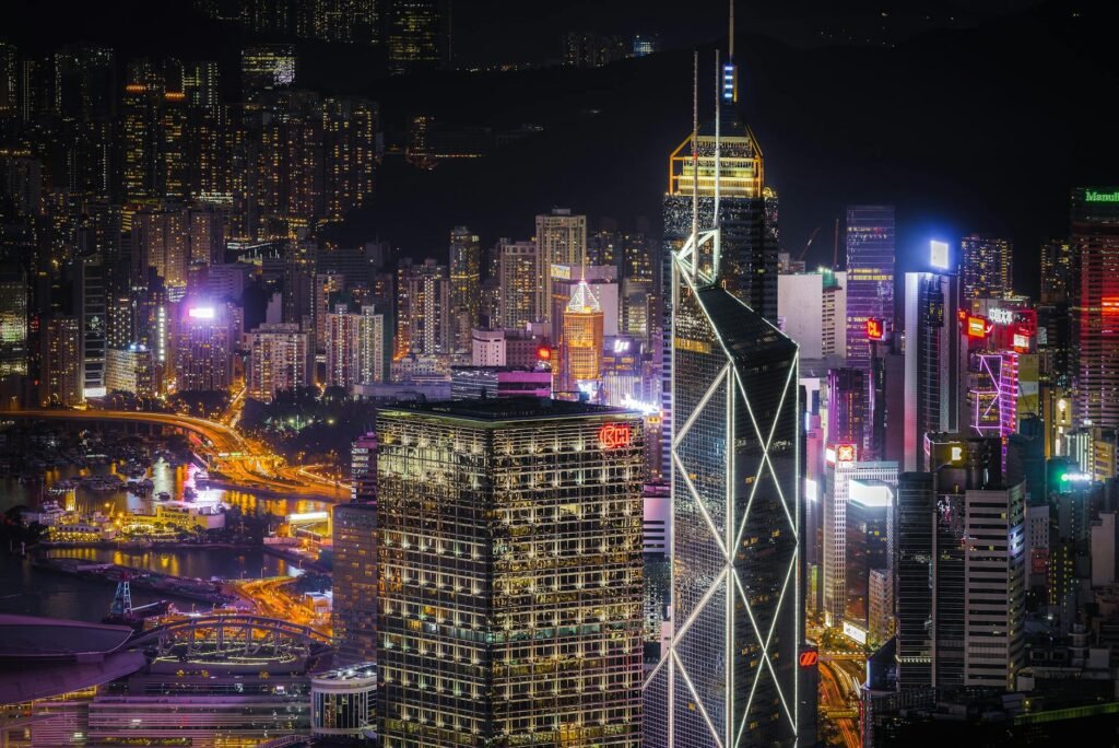 Hong Kong budget - Hong Kong futuristic office professional business image