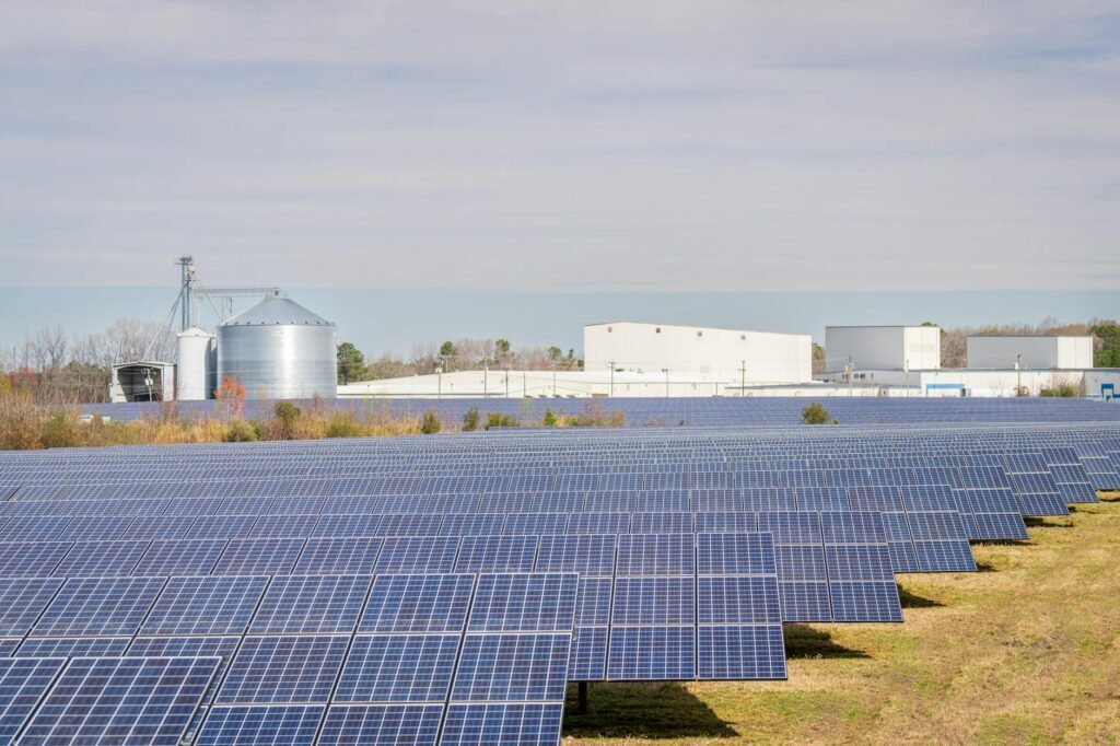 Solar Tractor Market - solar-powered agricultural machinery workshop professional business image