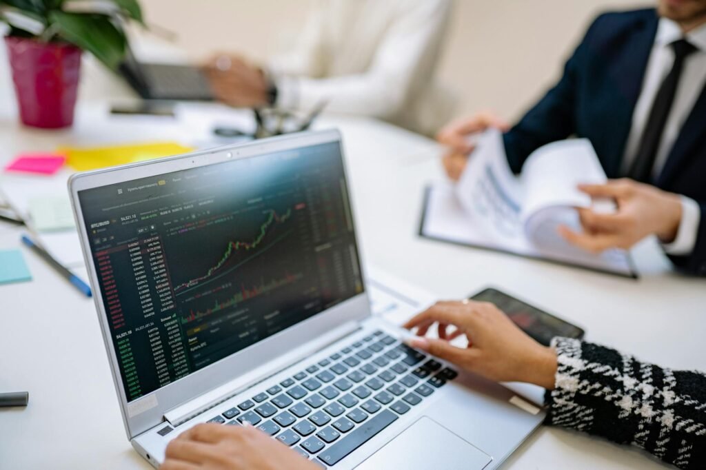 trade marketing strategies - trade marketing professionals collaborating professional business image
