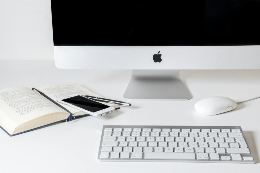 AI business software - AI integrated office workspace professional business image