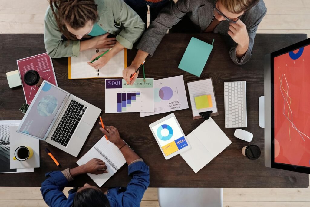 AI business software - AI business collaboration tools professional business image