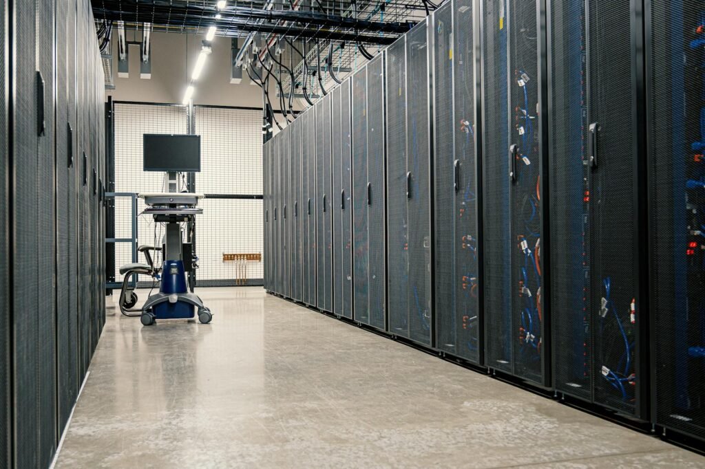 AI energy use - data center servers energy professional business image