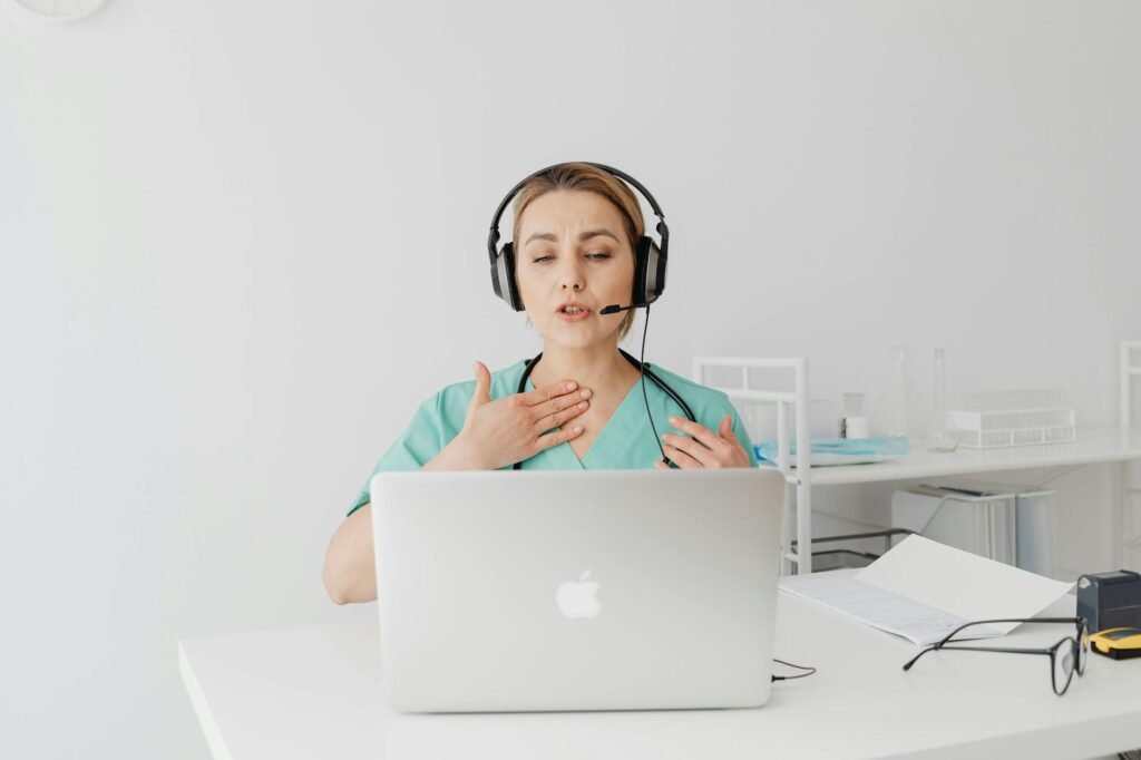 AI healthcare revolution - AI transforming healthcare office professional business image