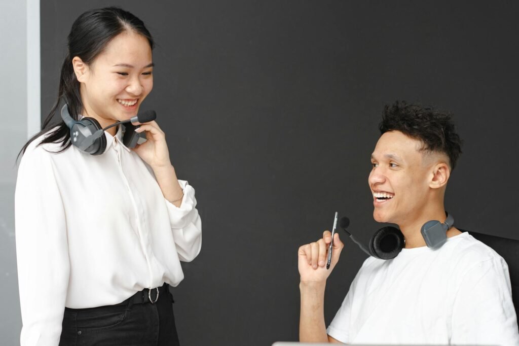 AI HR agents - photorealistic AI HR assistants professional business image