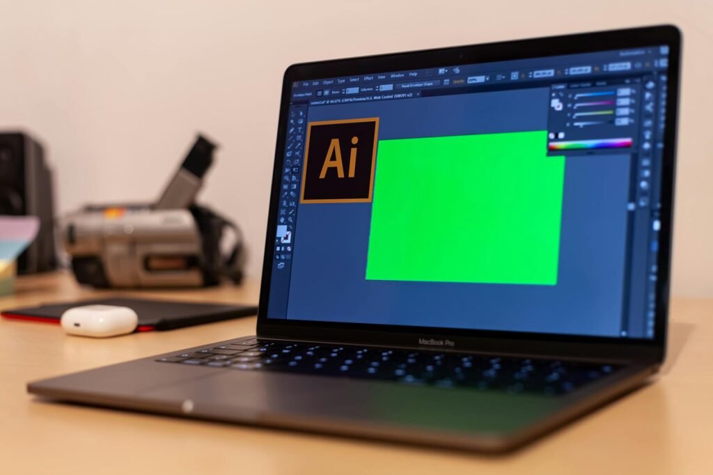 AI IP strategy - photorealistic AI patent office professional business image