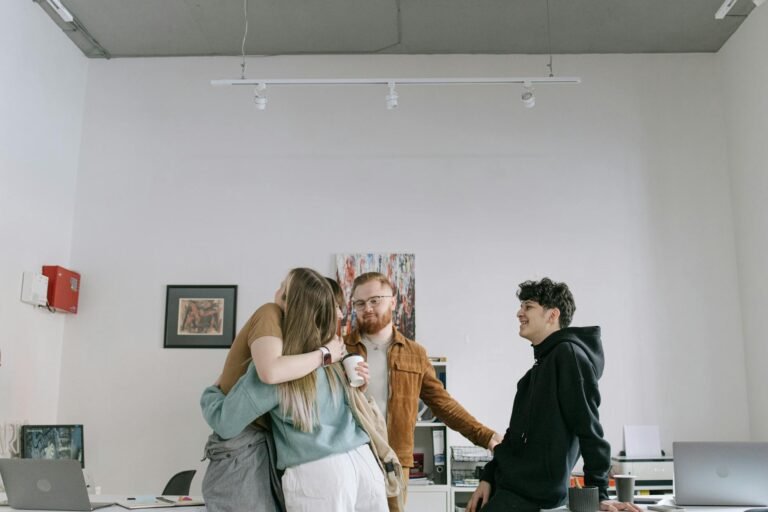 ai layoffs return - tech company employees returning professional business image