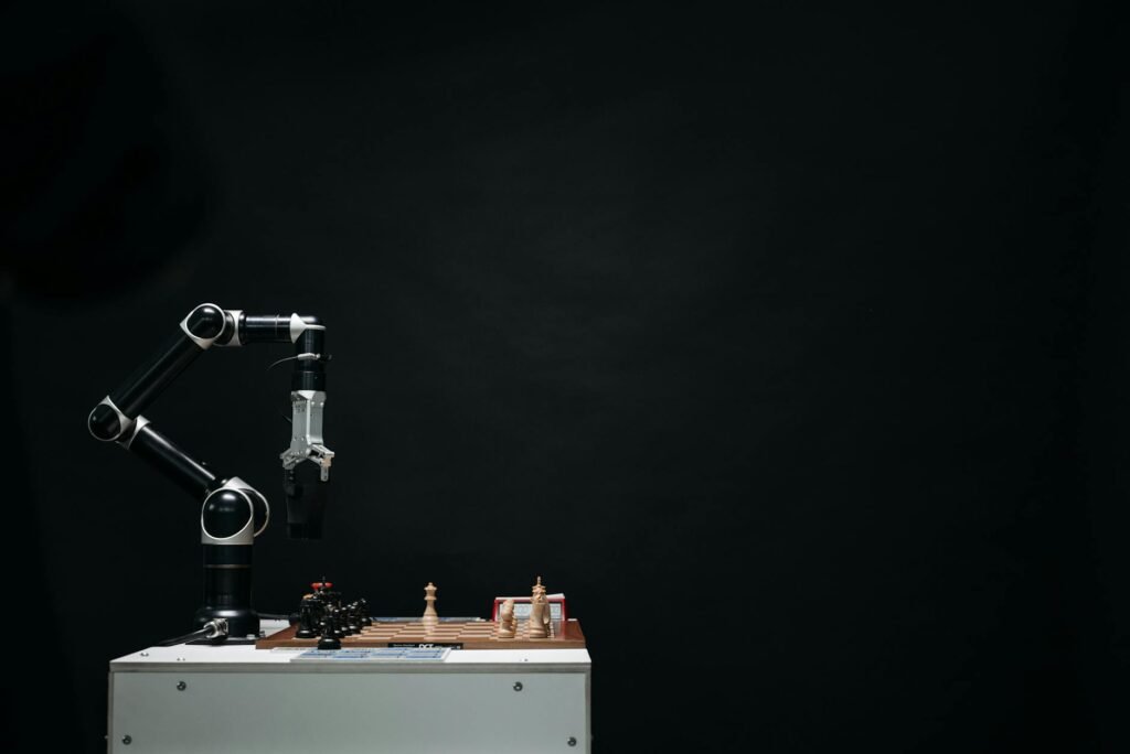 AI News Updates - photorealistic AI newsroom technology professional business image