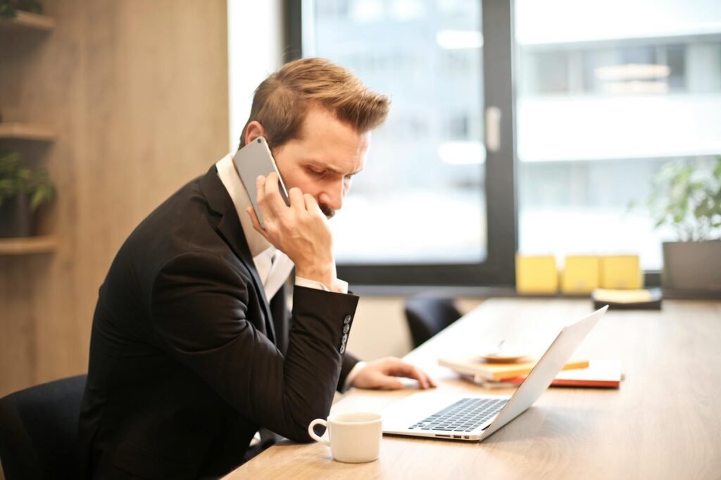 business AI adoption - office workers using AI professional business image