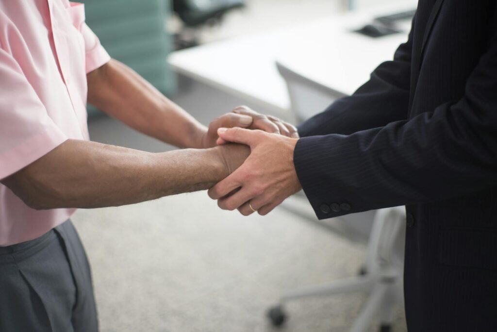 Connecticut banking mergers - photorealistic office banking merger professional business image