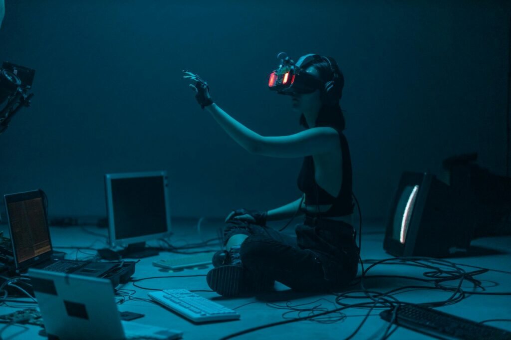 Doomsday AI - cyberpunk doomsday AI control professional business image