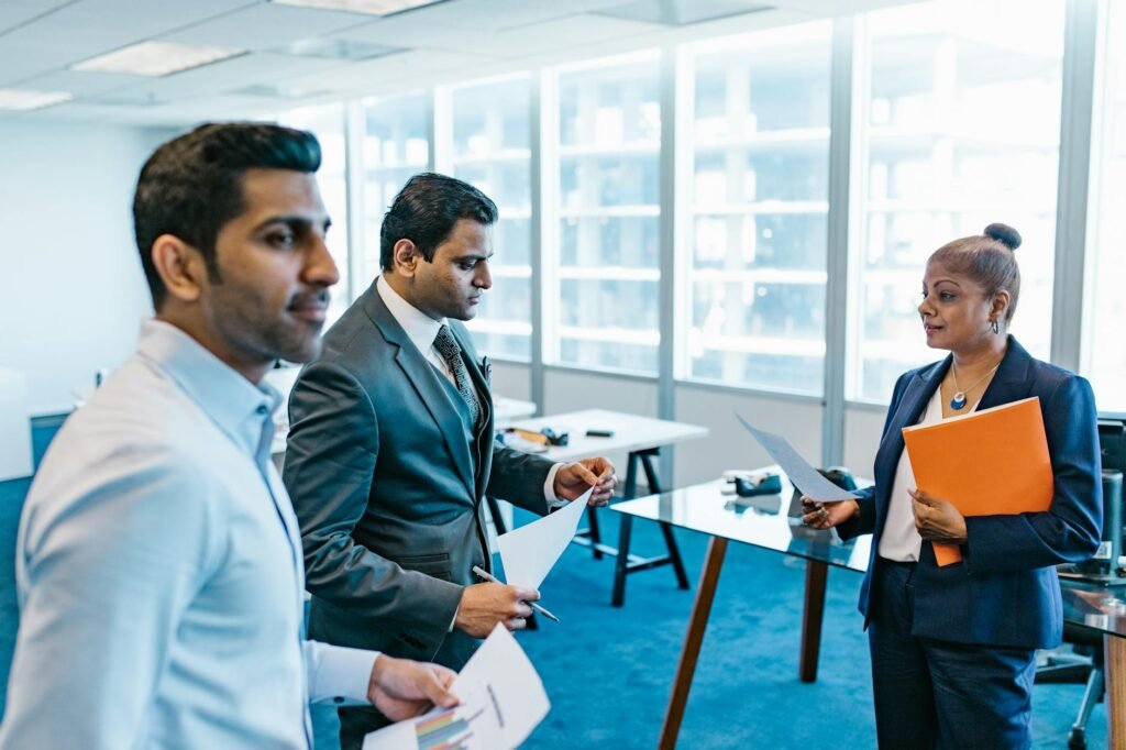 Japanese investment India finance - Japanese corporate executives Indian professional business image