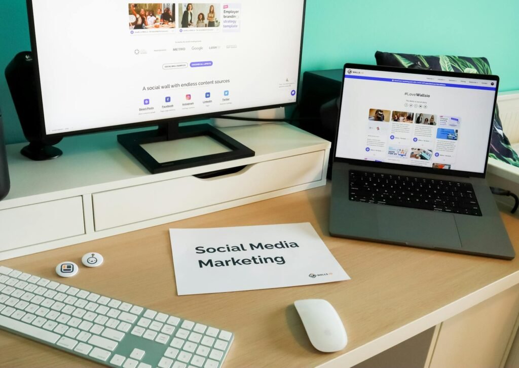 marketing types - photorealistic modern office marketing professional business image
