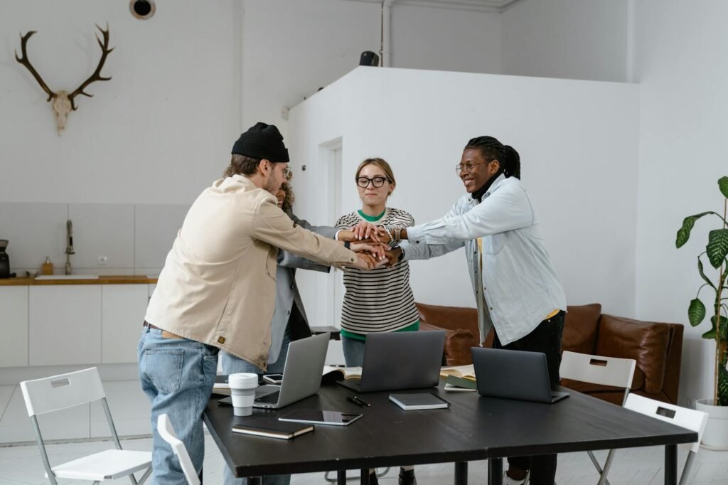 next trust industry - futuristic trust-based corporate workspace professional business image