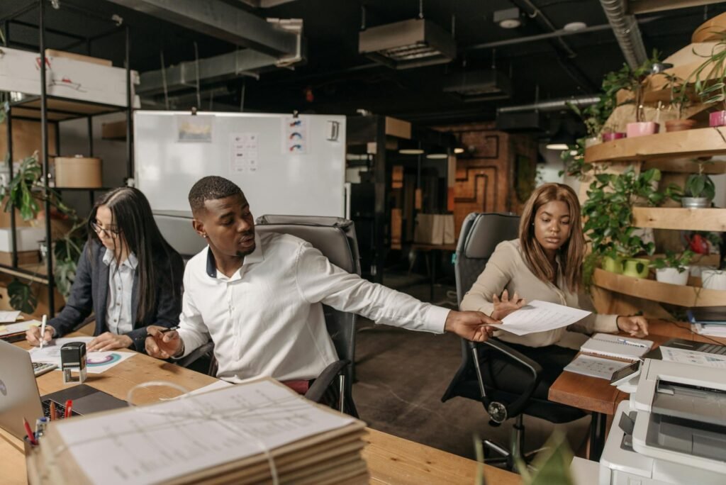 OpenAI layoffs - OpenAI office layoffs workplace" professional business image