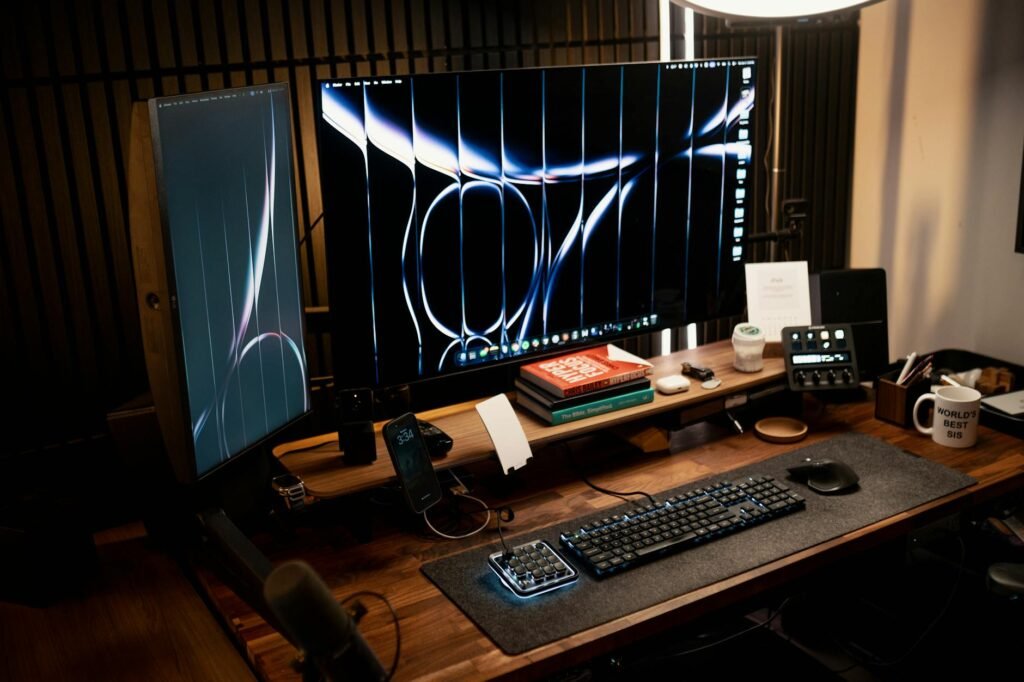 remote entry-level jobs - remote tech office workspace professional business image