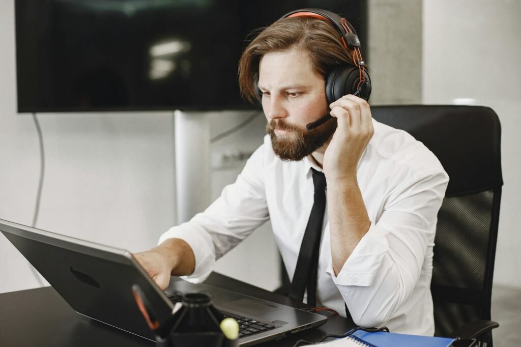 seller support infrastructure - photorealistic business tech support professional business image