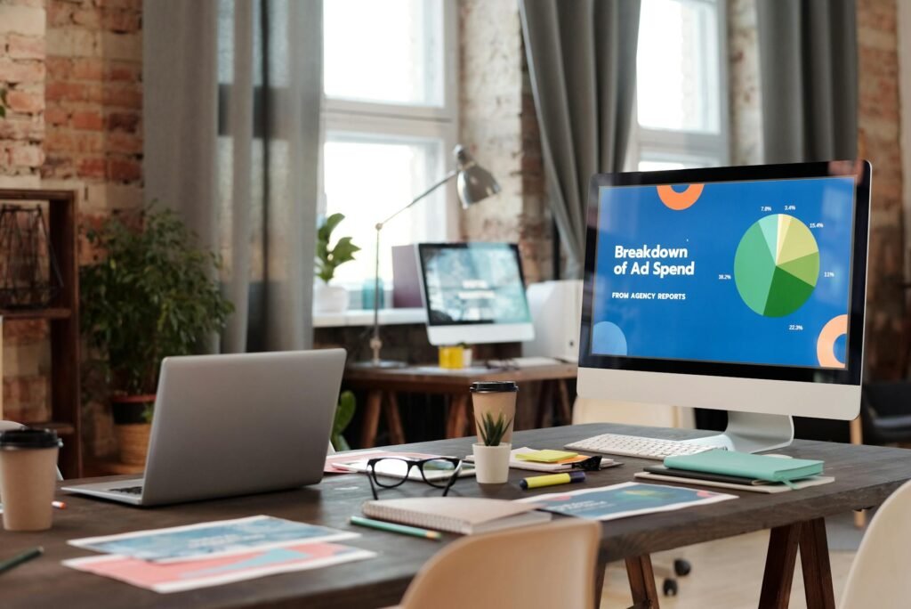 top marketing agencies - photorealistic modern marketing agency professional business image
