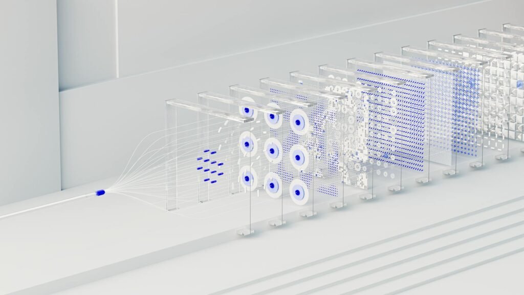AI data conditioning - AI data processing in professional business image
