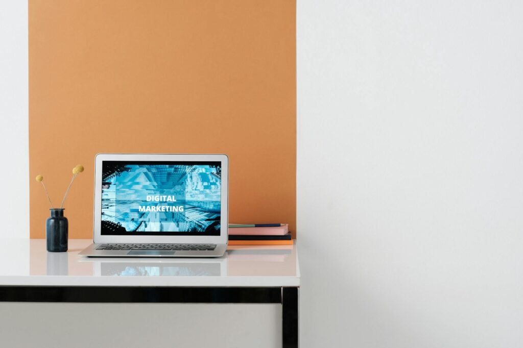digital marketing trends - photorealistic digital marketing office professional business image
