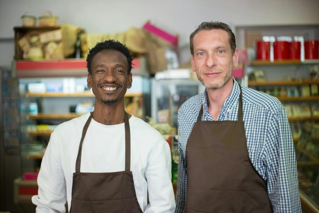 retain retail talent - agricultural retail employees happy professional business image