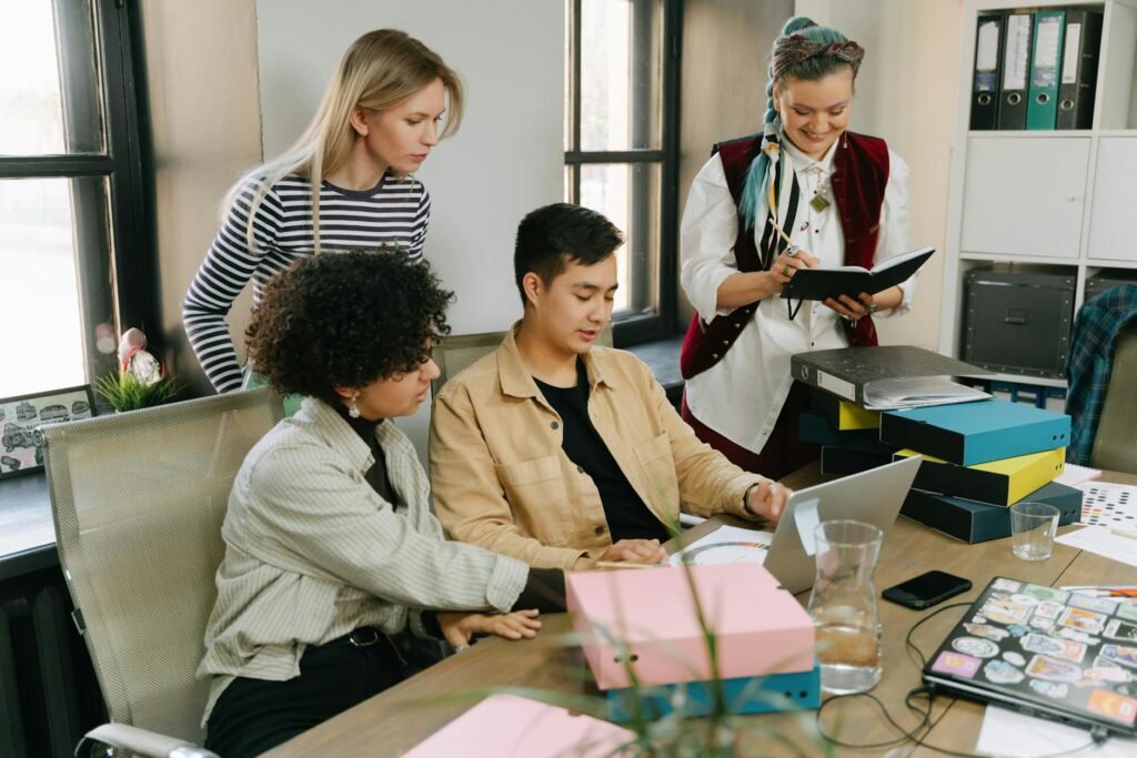 scaling AI responsibly - AI ethics team collaboration professional business image