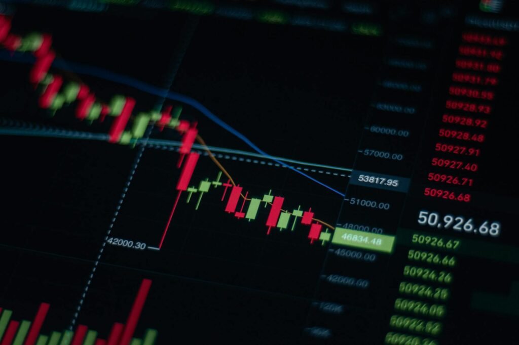 stock market news - photorealistic stock market dashboard professional business image