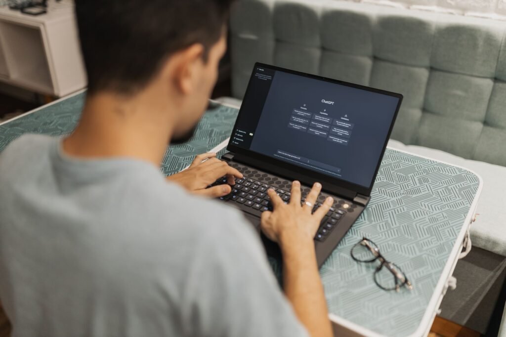 AI business growth - AI-powered business innovation workspace professional business image