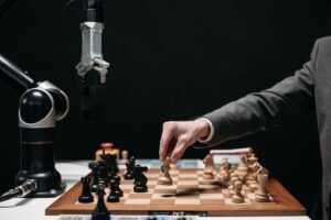 AI service insights - photorealistic business AI strategy professional business image