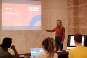 AI_revolt_myth - Business students AI training professional business image